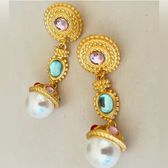 Vintage style drop earrings A289 - Picture 1 of 6